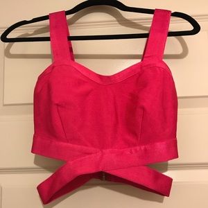 WOW couture hot pink crop top